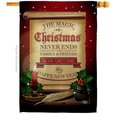 Ornament Collection Ornament Collection H192267-BO 28 x 40 in. Magic Christmas House Flag with Winter Double-Sided Decorative Vertical Flags Decoration Banner Garden Yard Gift H192267-BO